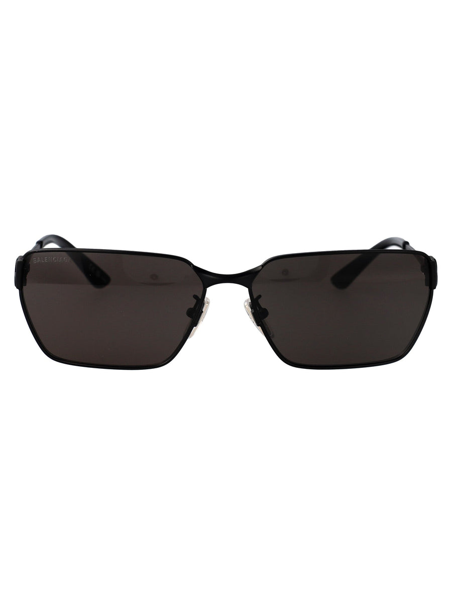 Balenciaga Bb0374sk Sculptural Metal Sunglasses — Black