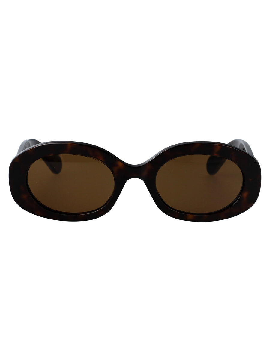 Chloé Ch0258s Oval Tortoiseshell Acetate Sunglasses — Havana Brown