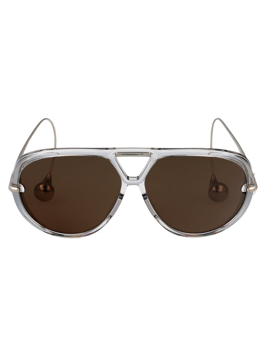 Bottega Veneta Bv1273s Sunglasses — Gray Metal