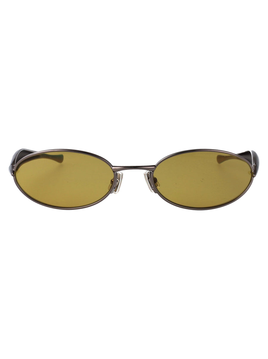 Bottega Veneta Bv1386s Ruthenium Metal Sunglasses — Yellow