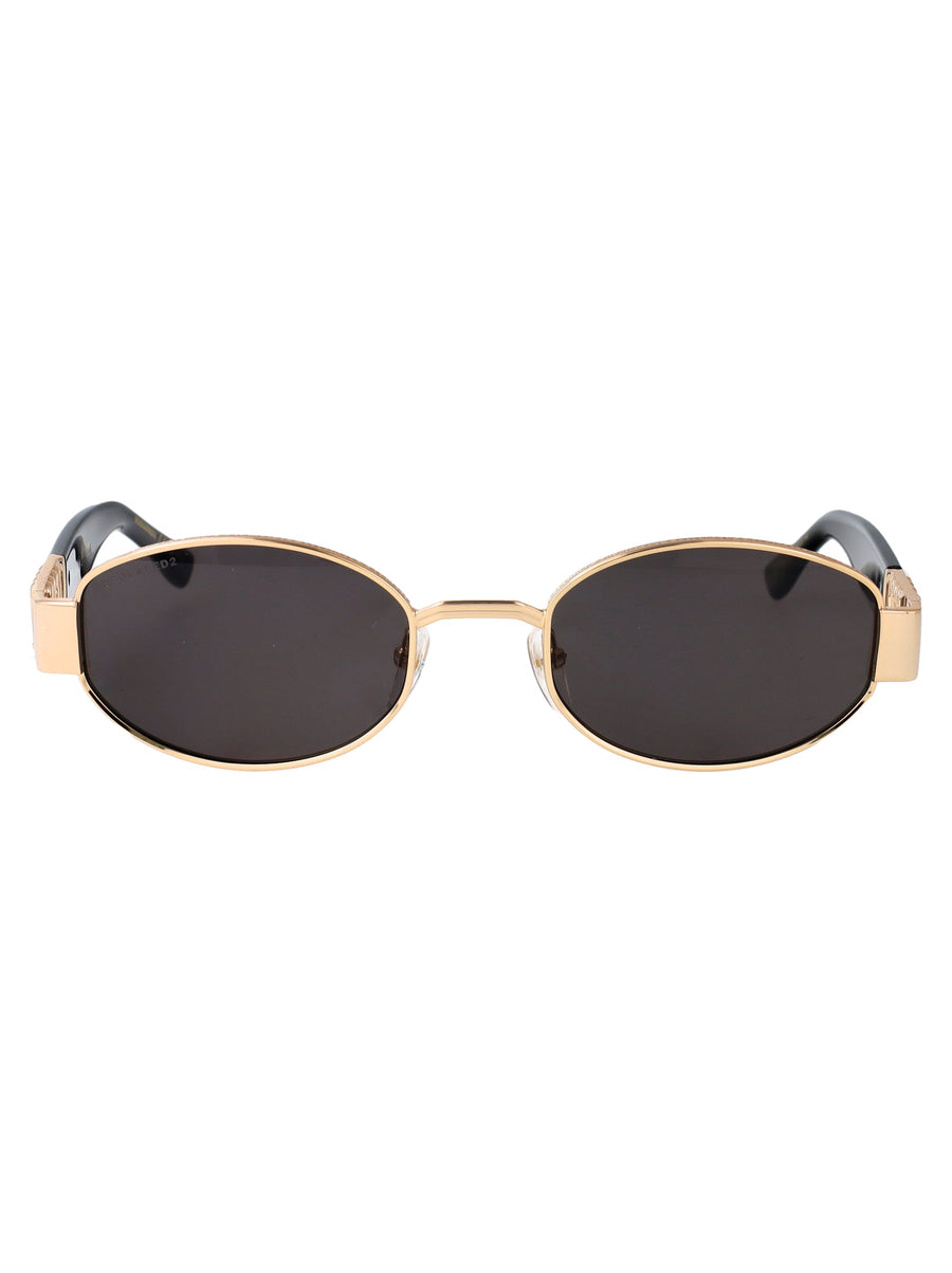 Dsquared2 Rose Gold Metal Frame Sunglasses —