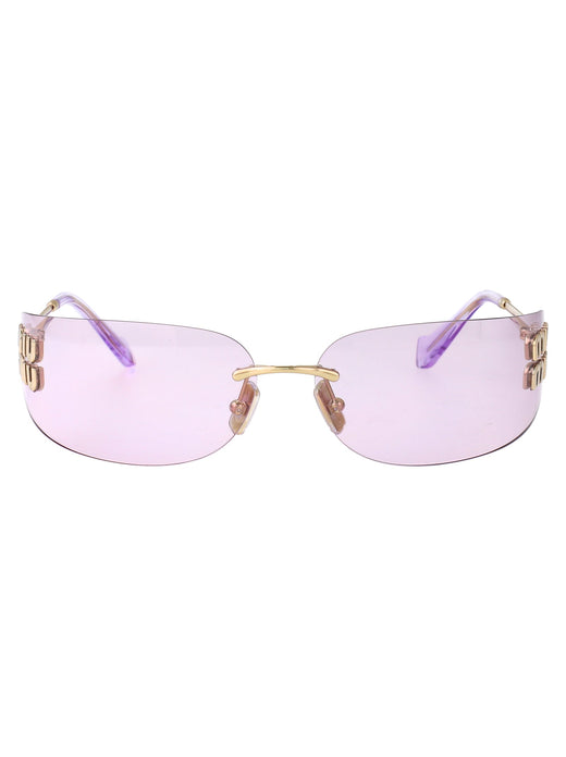 Miu Miu 0mu Pale Gold Metal Sunglasses —