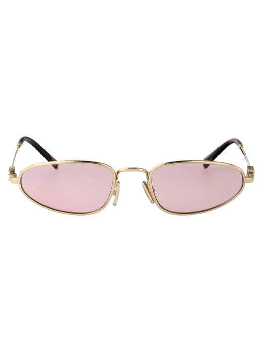 Miu Miu 0mu Metal Frame Sunglasses — Gold