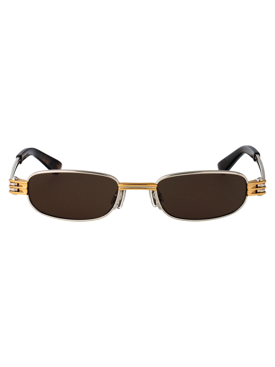 Bottega Veneta Bv1381s Sunglasses — Gold Metal