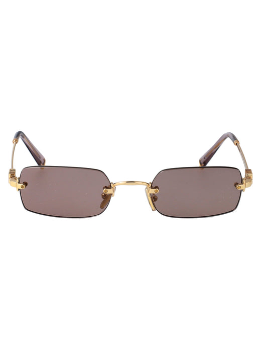Miu Miu 0mu Gold Metal Frame Sunglasses —