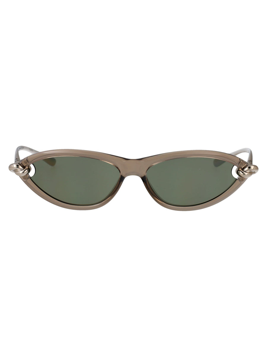 Bottega Veneta Bv1390s Cat-Eye Injected Sunglasses — Beige