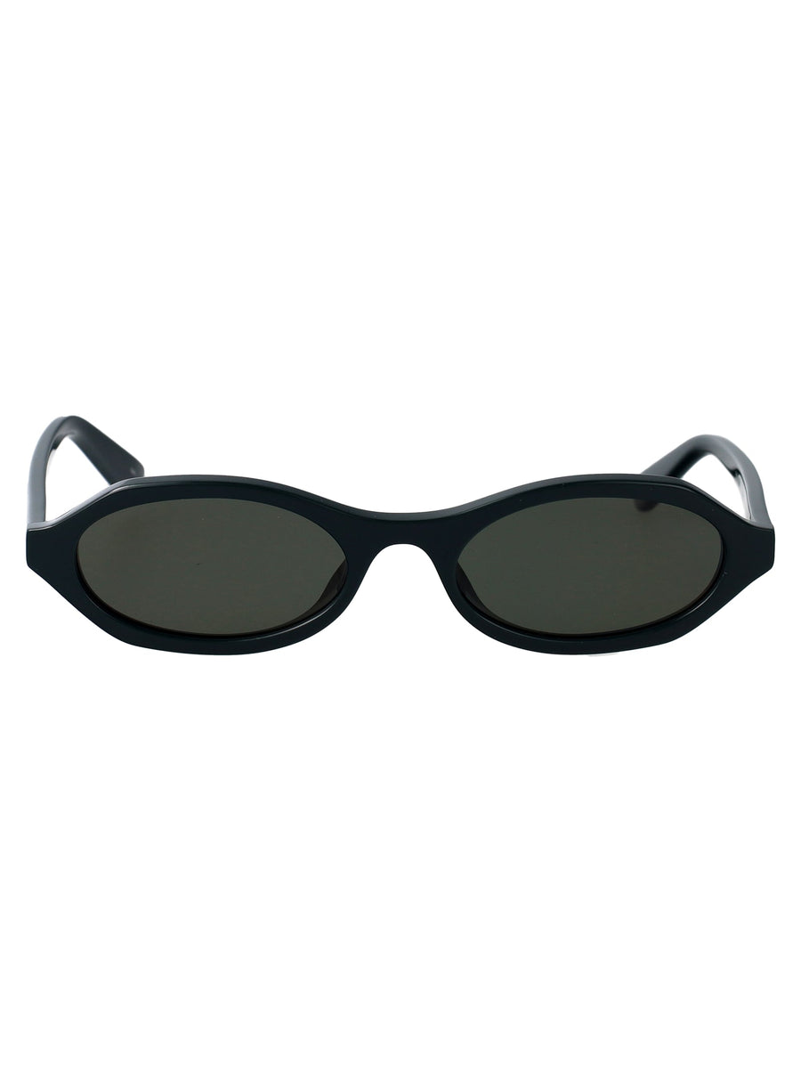Alexander Mcqueen Am0559s Oval Acetate Sunglasses — Black