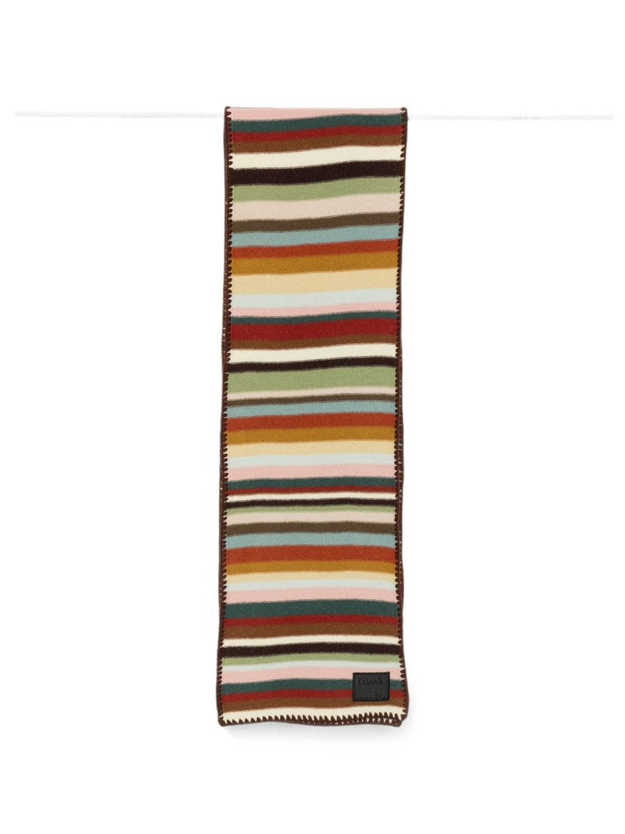 Paul Smith Striped Wool Scarf — Multicolor Scarfs