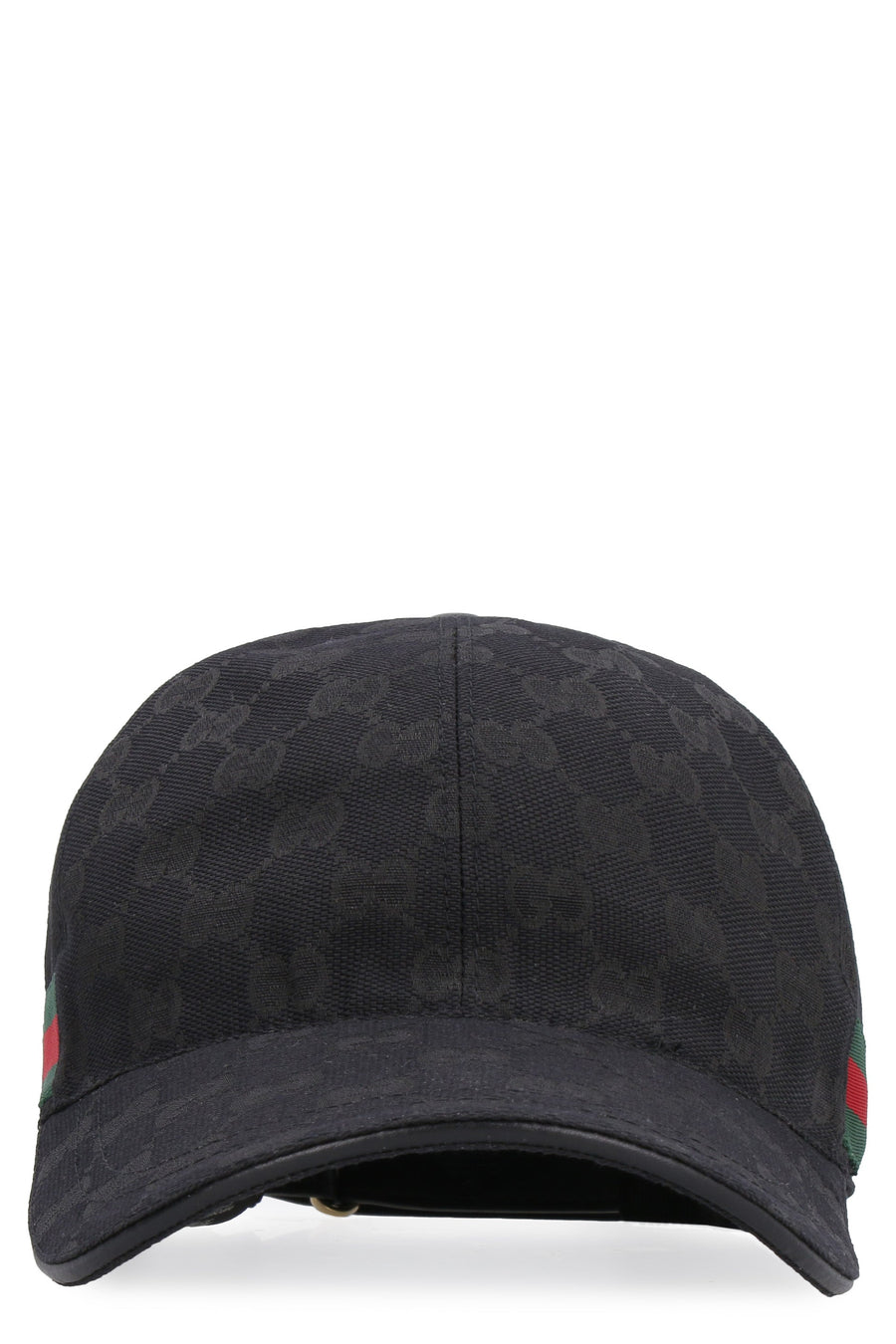 Gucci 200035 Logo All Over Baseball Cap — Black Polyester Caps