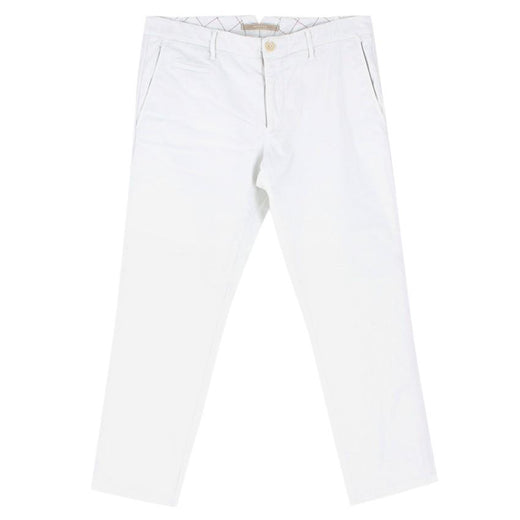Incotex White Straight-leg Chino Trousers