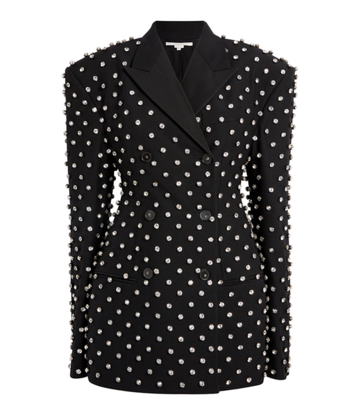 Stella McCartney Crystal Embellished Oversized Double-Breasted Blazer