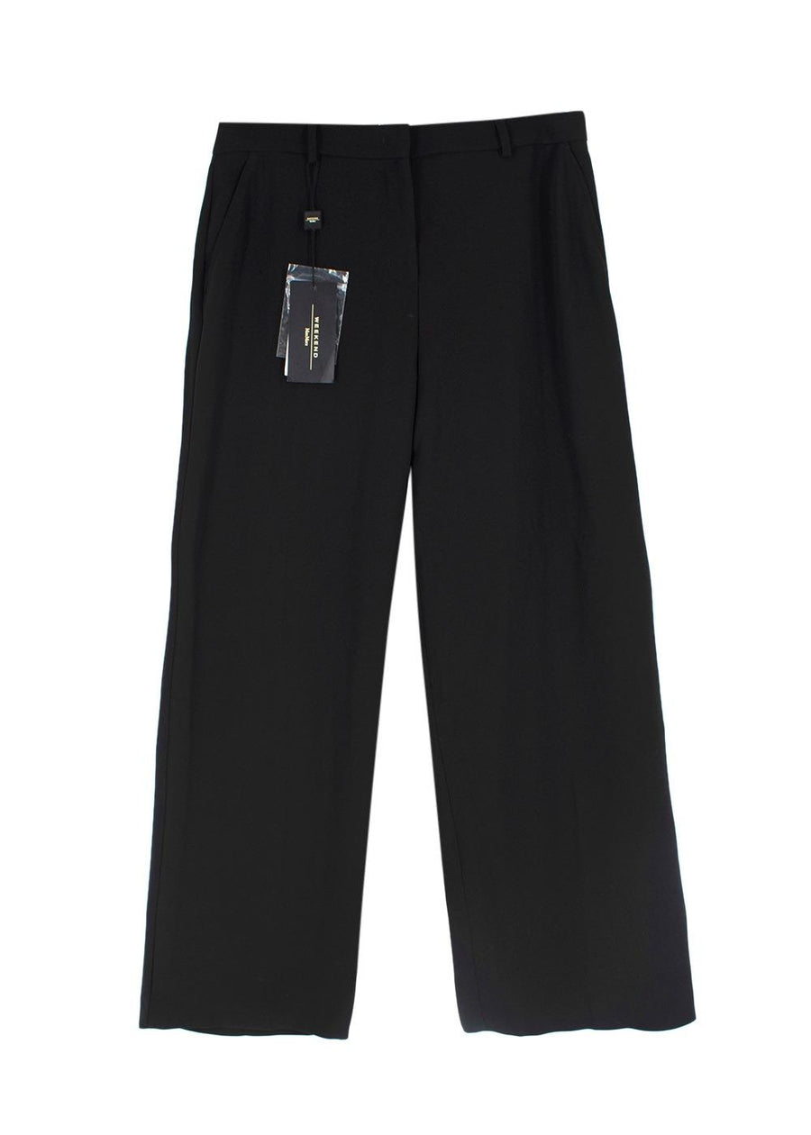 Weekend MaxMara Black Wide Leg Trousers