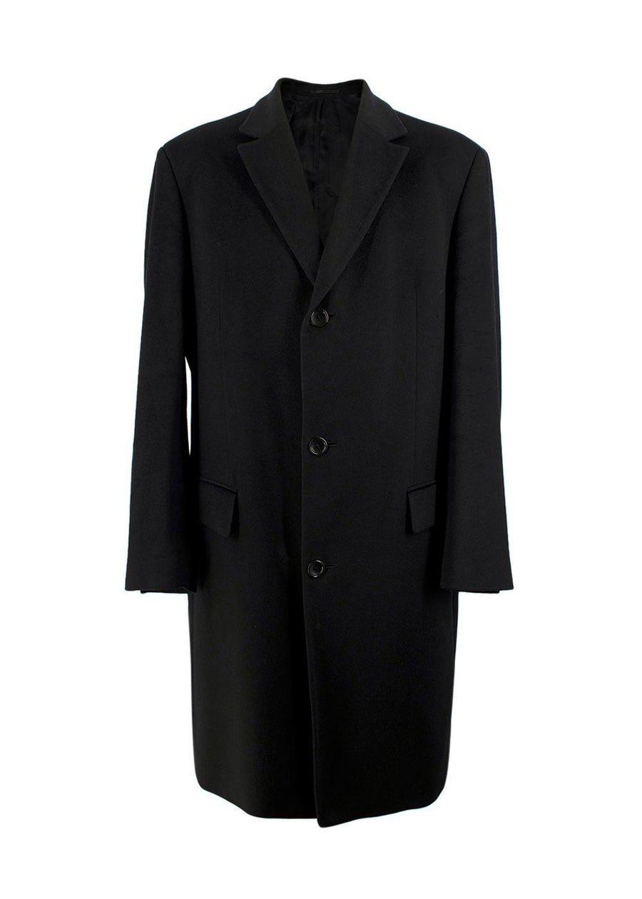 Torrente Black Wool Longline Coat