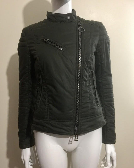 Belstaff Green Outlaw Waxed Biker Jacket