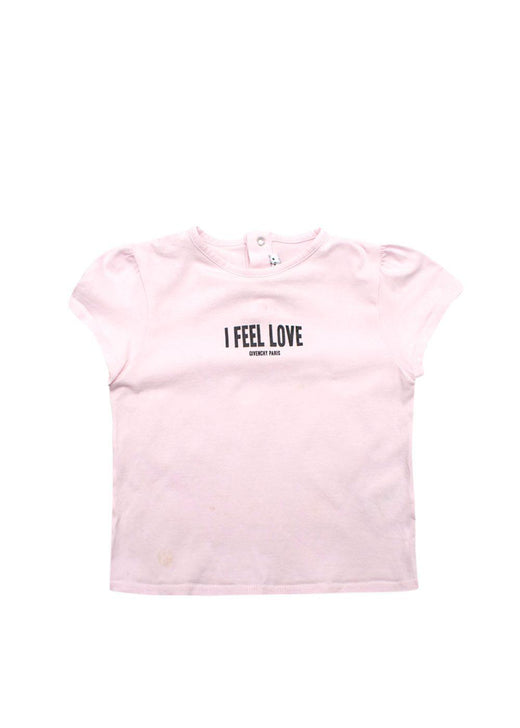 Givenchy Kids Pink 'I Feel Love' T-Shirt