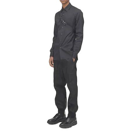 Prada Black Cotton Poplin Mens Shirt