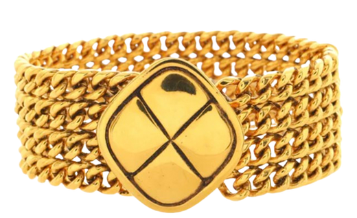 Chanel Vintage Gold Plated Chain Bracelet