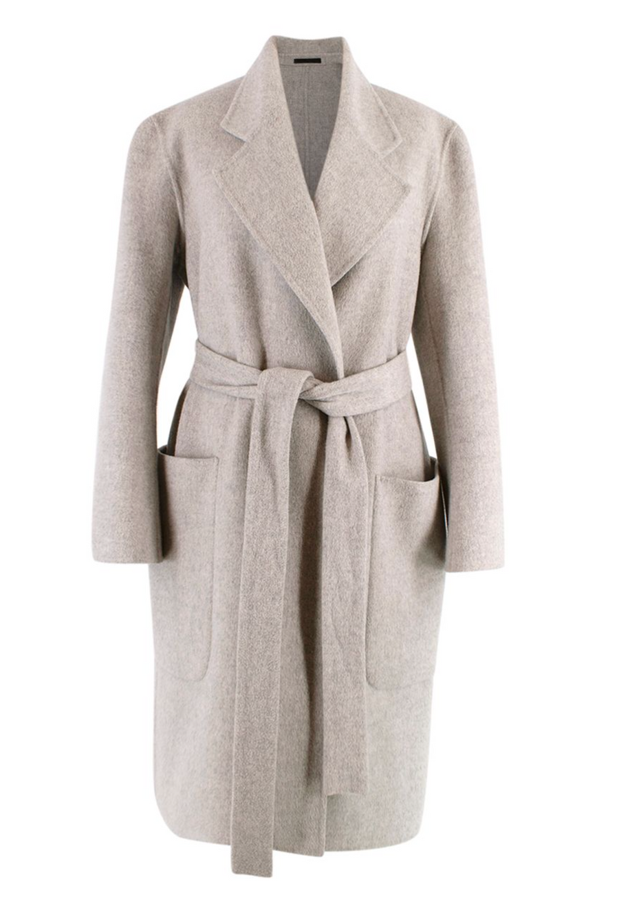 Acne Studios grey carise double face wool & cashmere coat