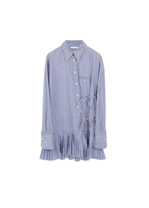 Cotton Striped Shirt Dress