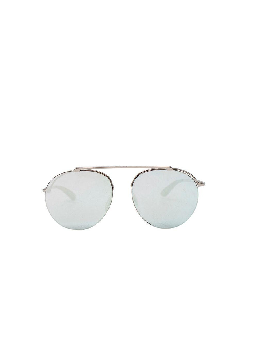 Mirrored Round Aviator Sunglasses