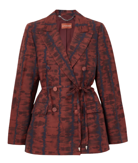 Altuzarra Hattson belted tie-dyed cotton-blend blazer