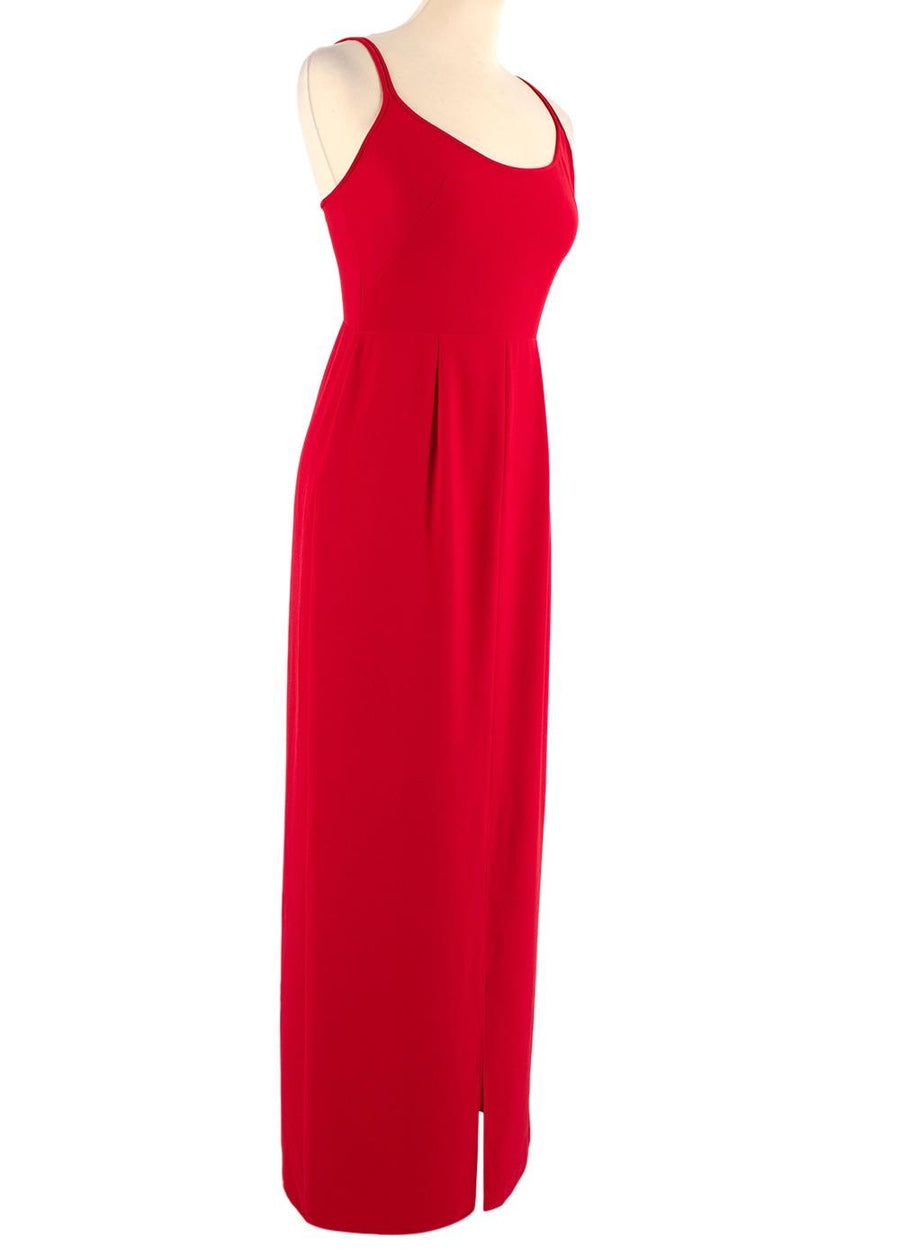 Jenny Packham Red Sleeveless Midi Dress
