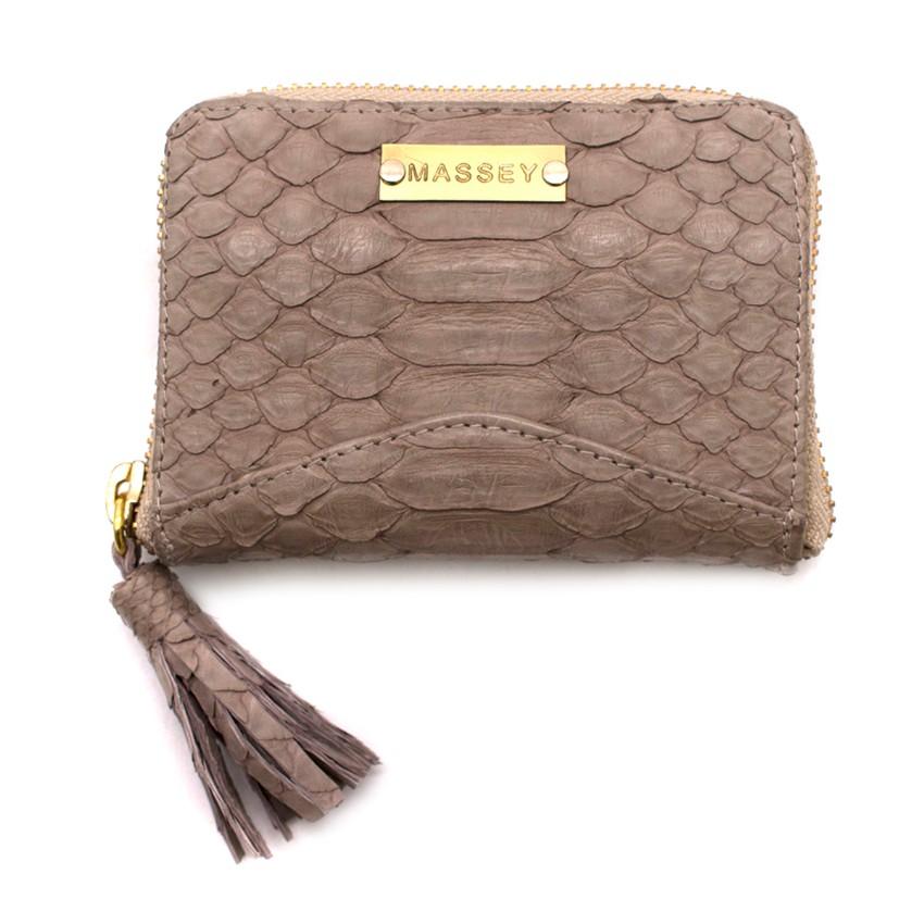 Massey Grey Python Purse