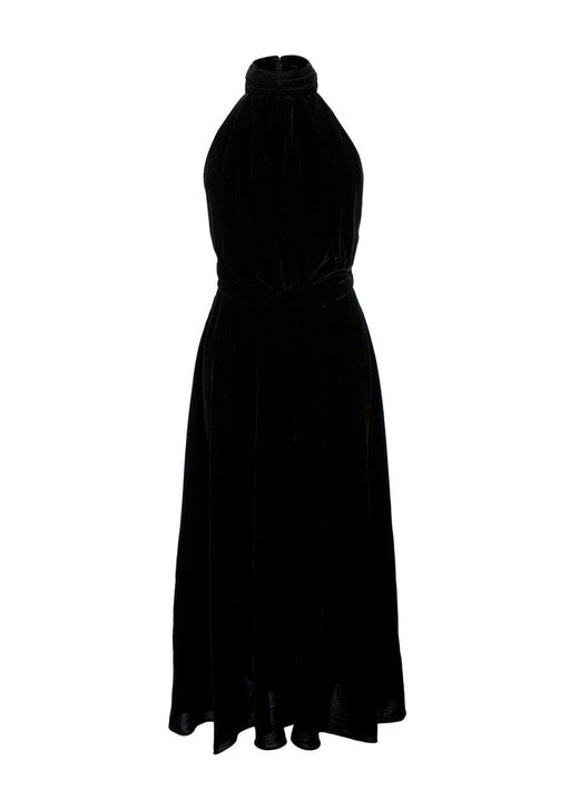 Raquel Diniz Black Velvet Giovanna Midi Dress