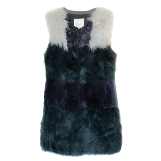 Pinko patchwork fur vest