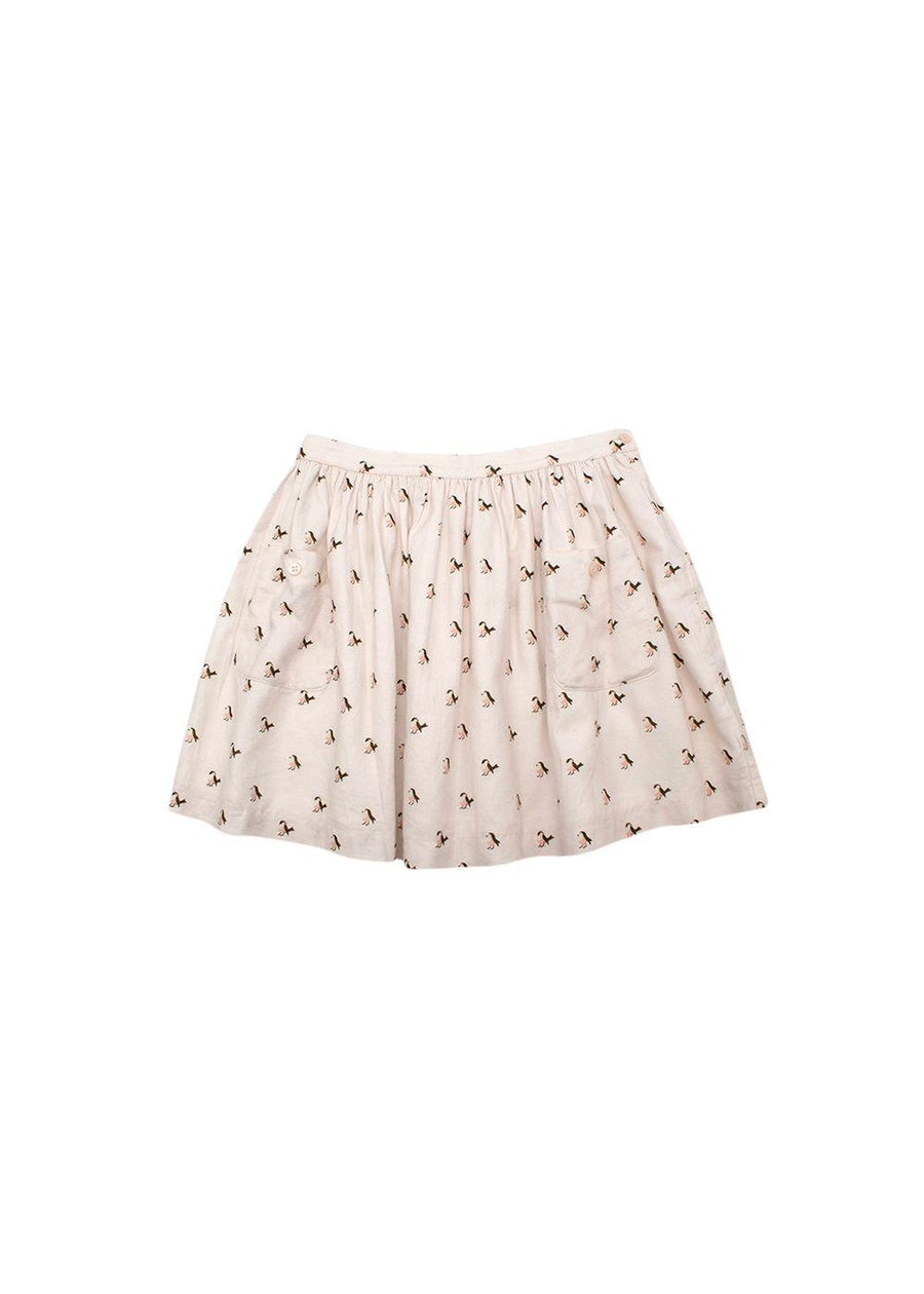 Kids 8Y Bird Print Cotton Blend Skirt