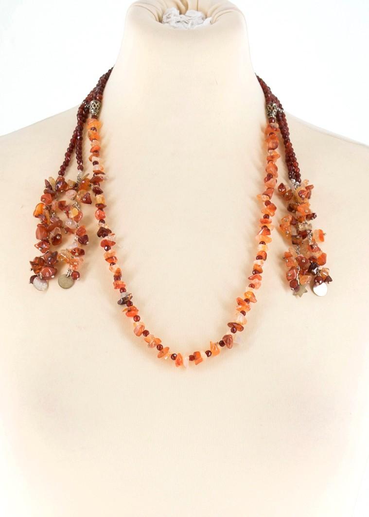 Bespoke Brown Crystal Double-layered Necklace