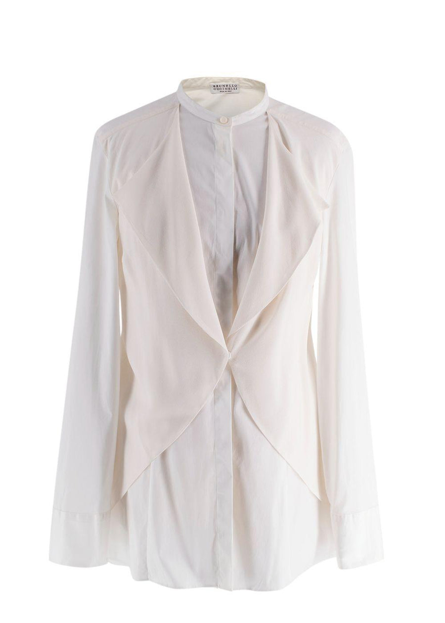 Brunello Cucinelli Double Layered Beige Shirt