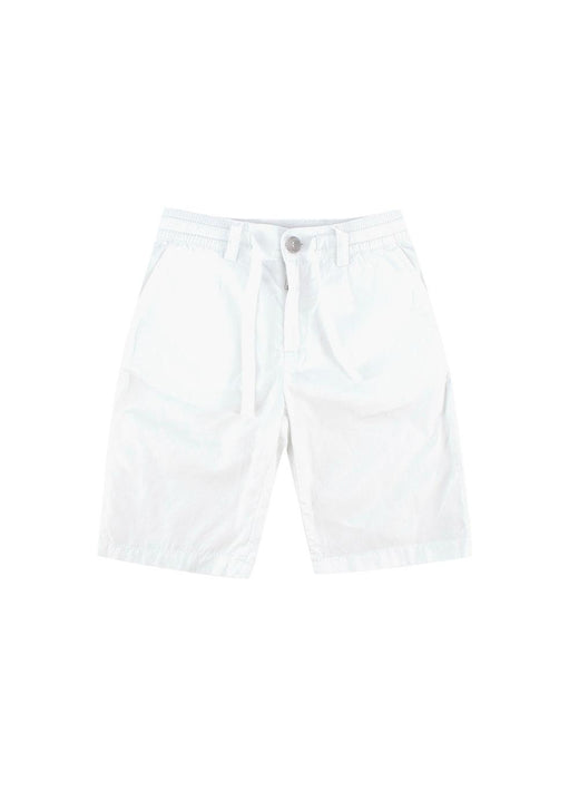 Kids White cotton cargo trousers