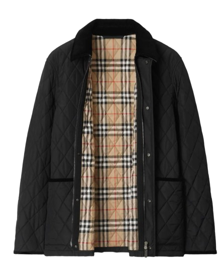 Burberry Navy Blue Quilted Jacket