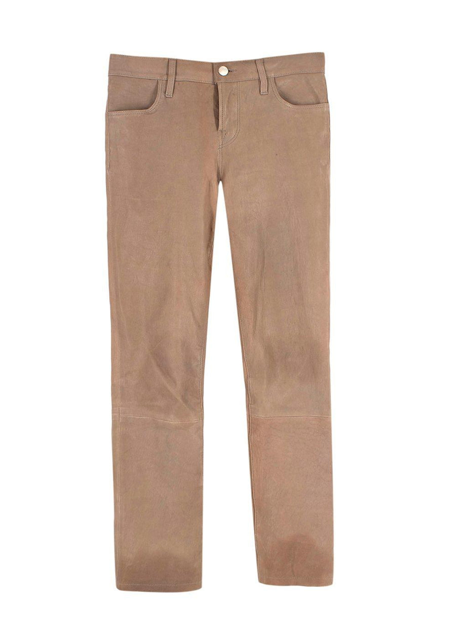 J Brand Brown Leather Trousers
