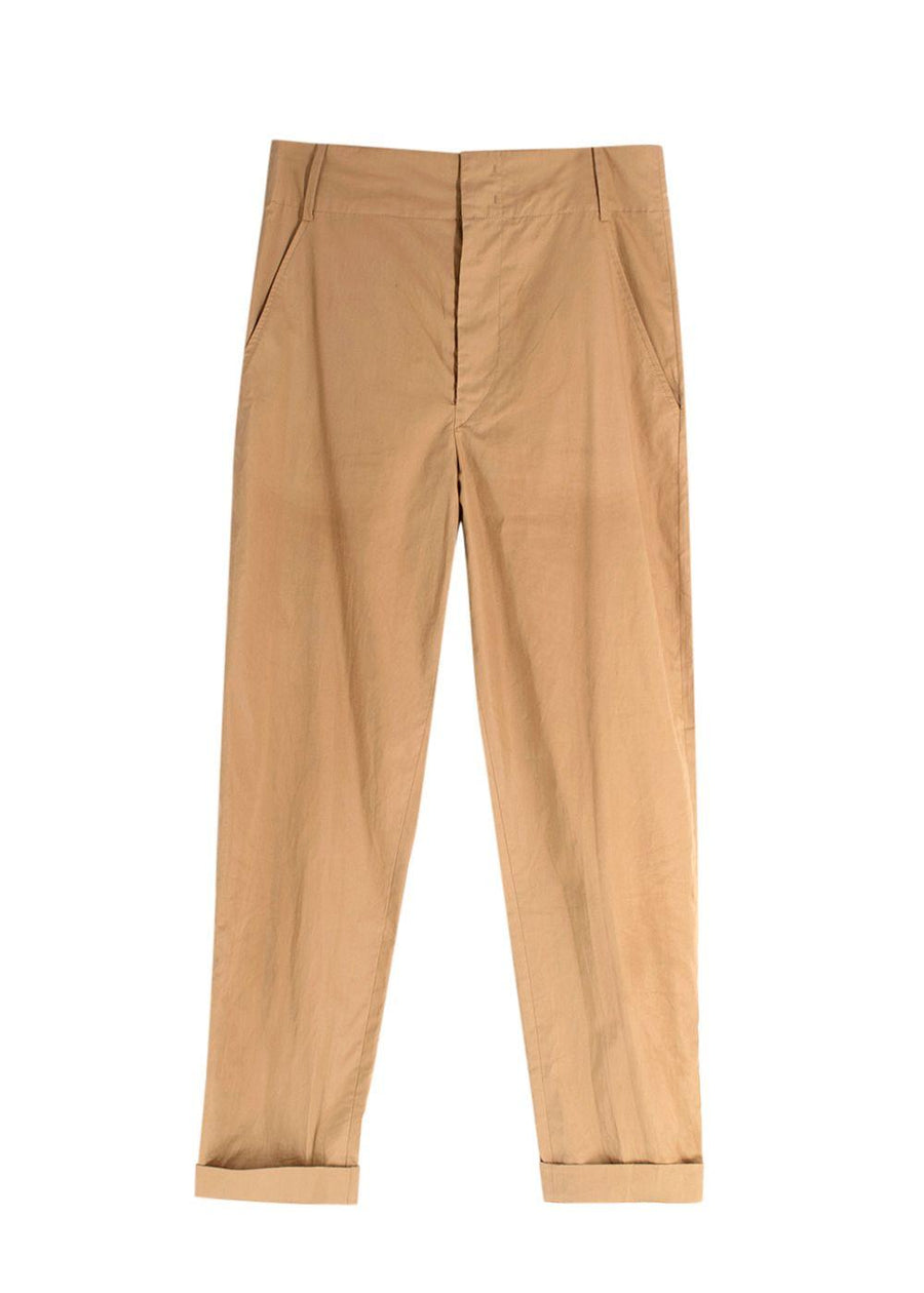 Isabel Marant Tan 'Nestoe' Cotton Trousers