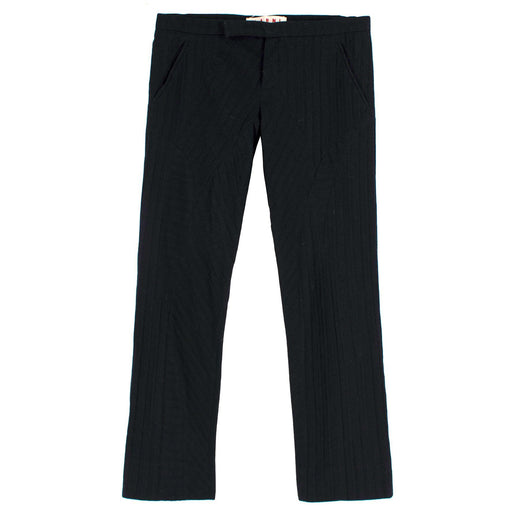 Marni Black Textured Tailored Trousers