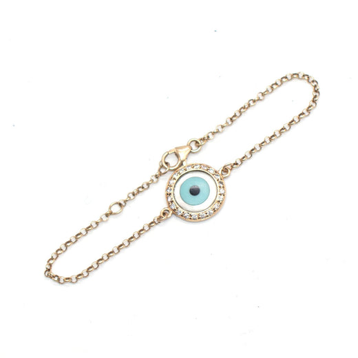 Bespoke Gold, Diamond And Enamel Evil Eye Bracelet