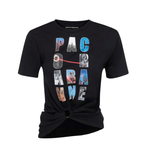 Paco Rabanne Black Ring Detail T-shirt