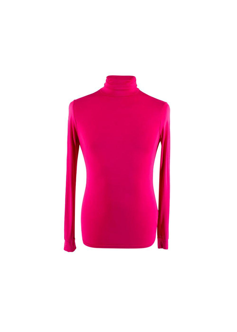 Pink Polo Neck Top
