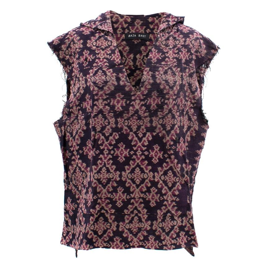 Baja East Cotton Pattern Hooded Top