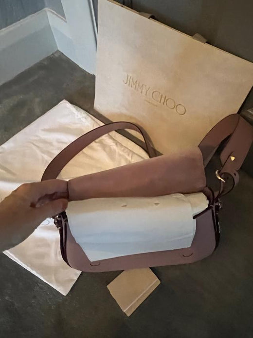 Jimmy Choo Pink Calfskin Varenne Crossbody Bag