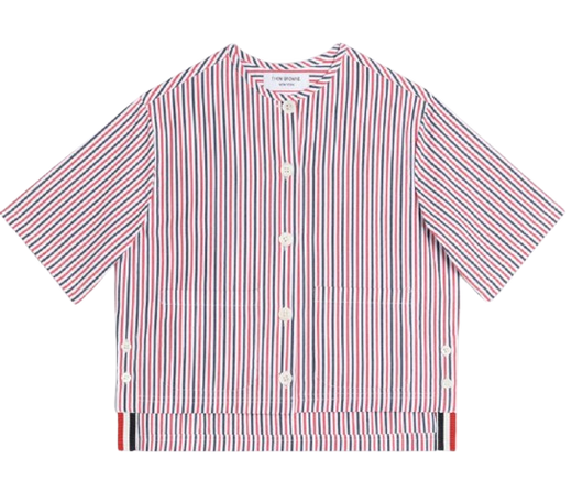 Thom Browne Short Sleeve Boxy Patch Pocket Shirt