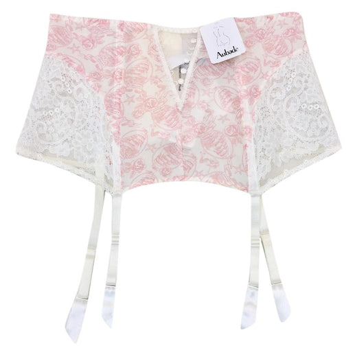Aubade Leavers Lace Rose Waist Cincher Suspender Belt