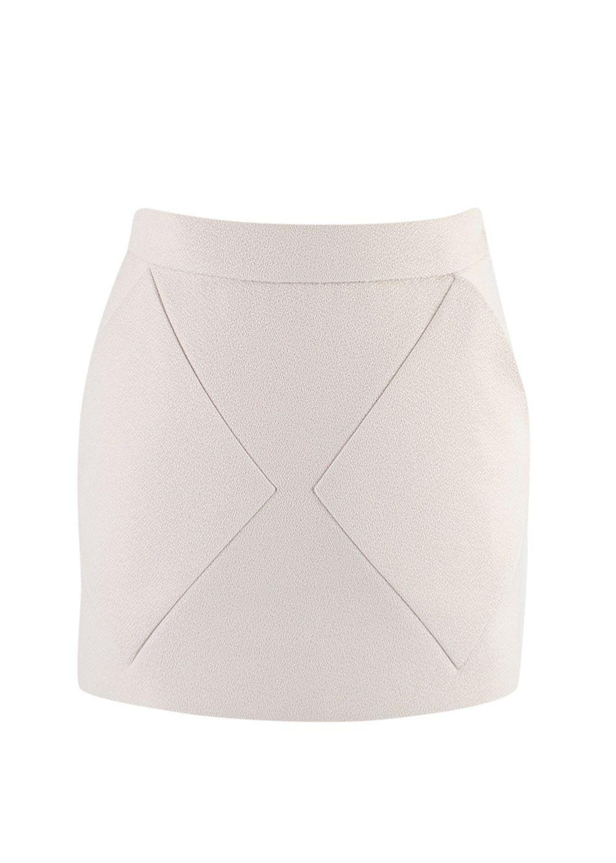 Balenciaga white wool mini skirt