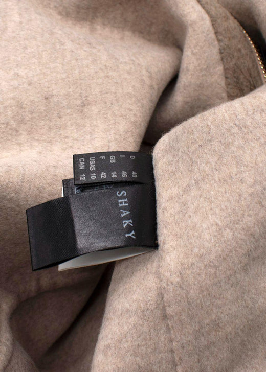 Shaky Loro Piana Wool Cape with Fox Fur Trim