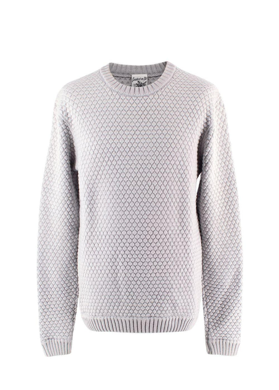 S.N.S Herning Grey Fishermans Wool Knit Jumper