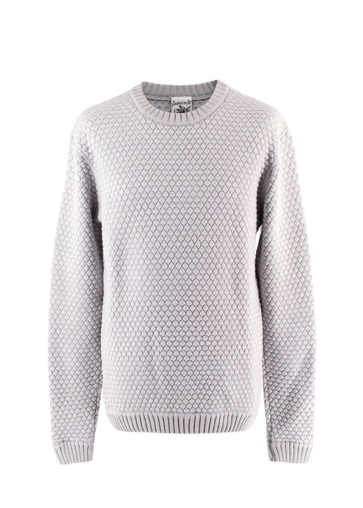 S.N.S Herning Grey Fishermans Wool Knit Jumper