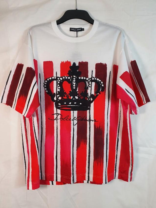 Dolce & Gabbana Red Paintbrush Print T-Shirt
