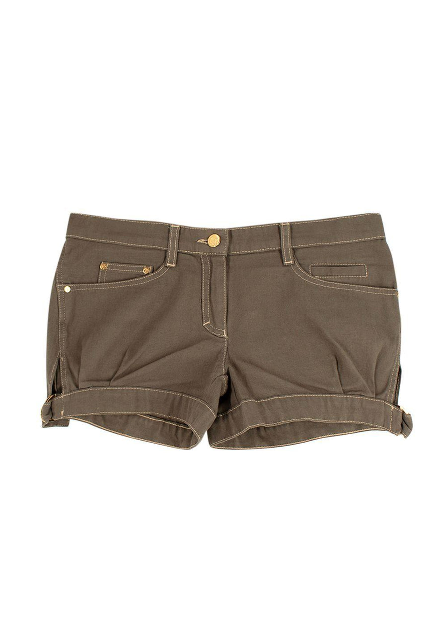 Roberto Cavali Khaki Denim Shorts